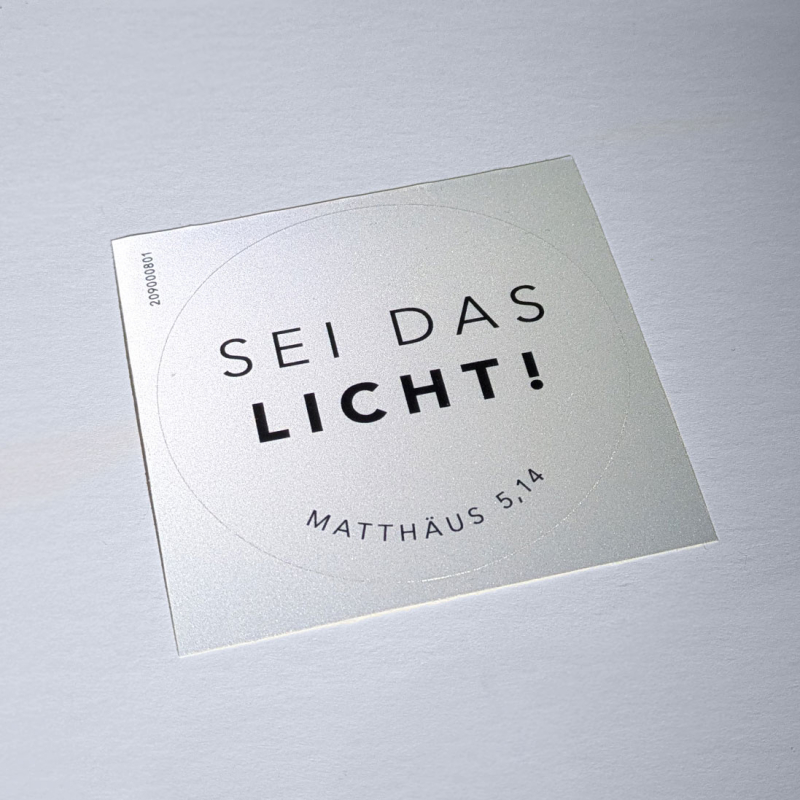 Preview: Reflektor Aufkleber "Sei das Licht"