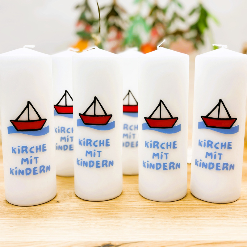 Preview: Kerze mit Logo