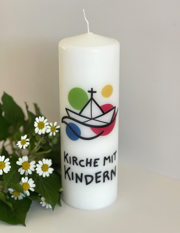 Preview: Kirche mit Kindern-Kerze