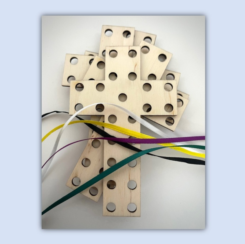 Preview: Fädelkreuz - Mit Farben durch die Kar- und Ostergeschichte