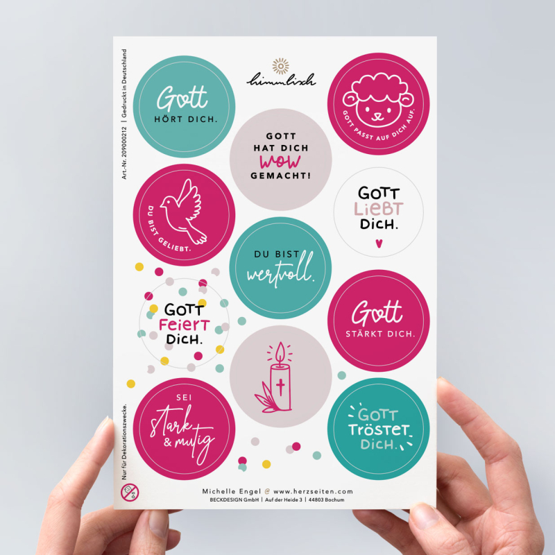 Stickerbogen "Gott hat dich wow gemacht"